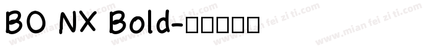 BO NX Bold字体转换